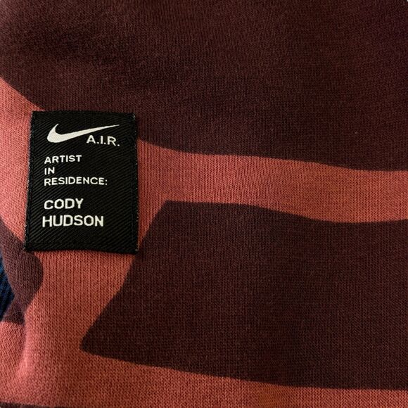 Nike DV3215-691 A.I.R. Cody Hudson Flyease Large Kids Maroon Sweatpants Jungle - Picture 5 of 10